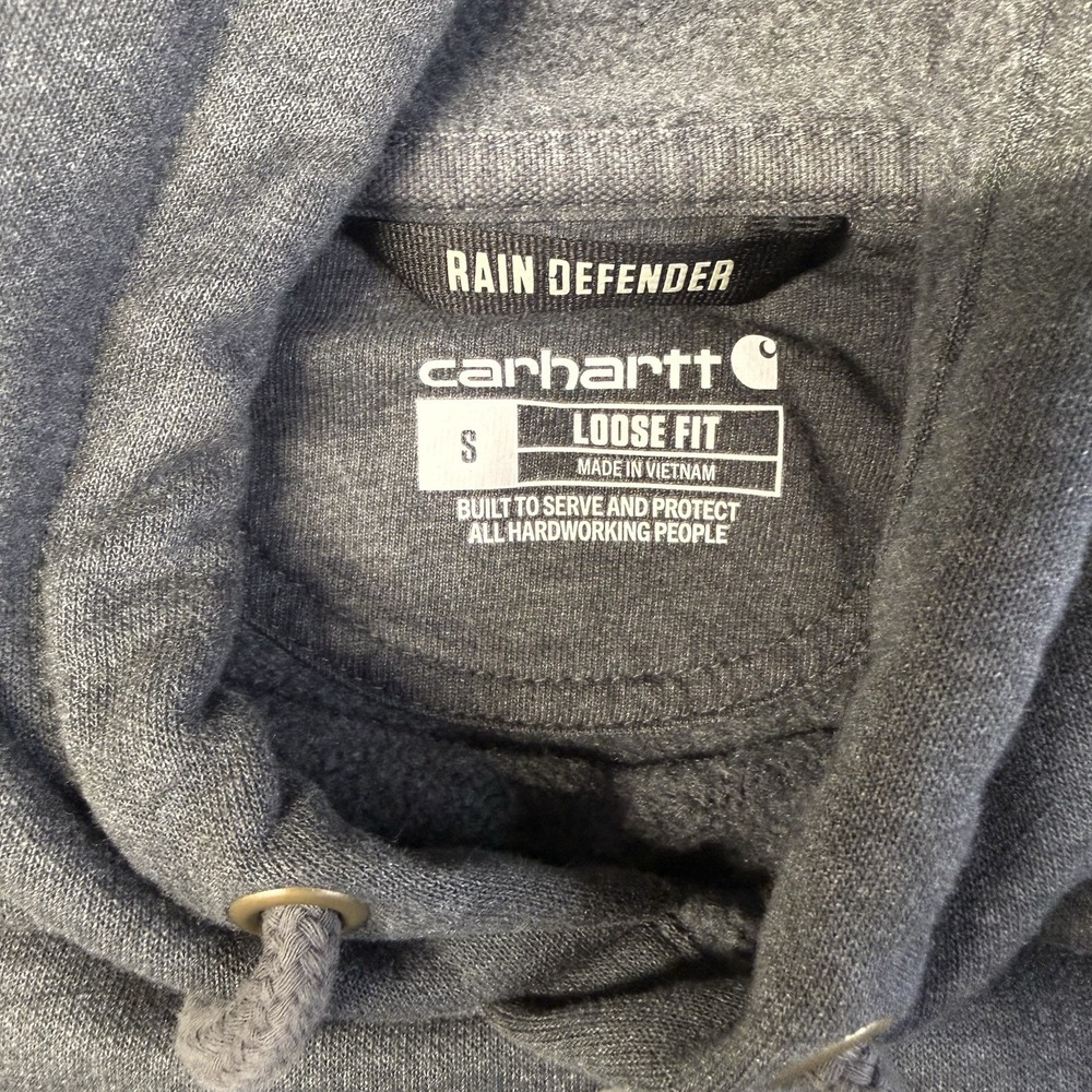 Carhartt Men's Rain Defender Mid 1889 Graphic Sweatshirt Hoodie Gray SMALL - Picture 3 of 10